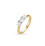 3 stone .65ct Natural Diamond Ring in 18ct Gold