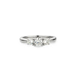 3 stones .65ct Natural Diamond Ring in Platinum