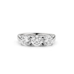 Platinum 3 Stone Lab Diamond Ring 2.25ct