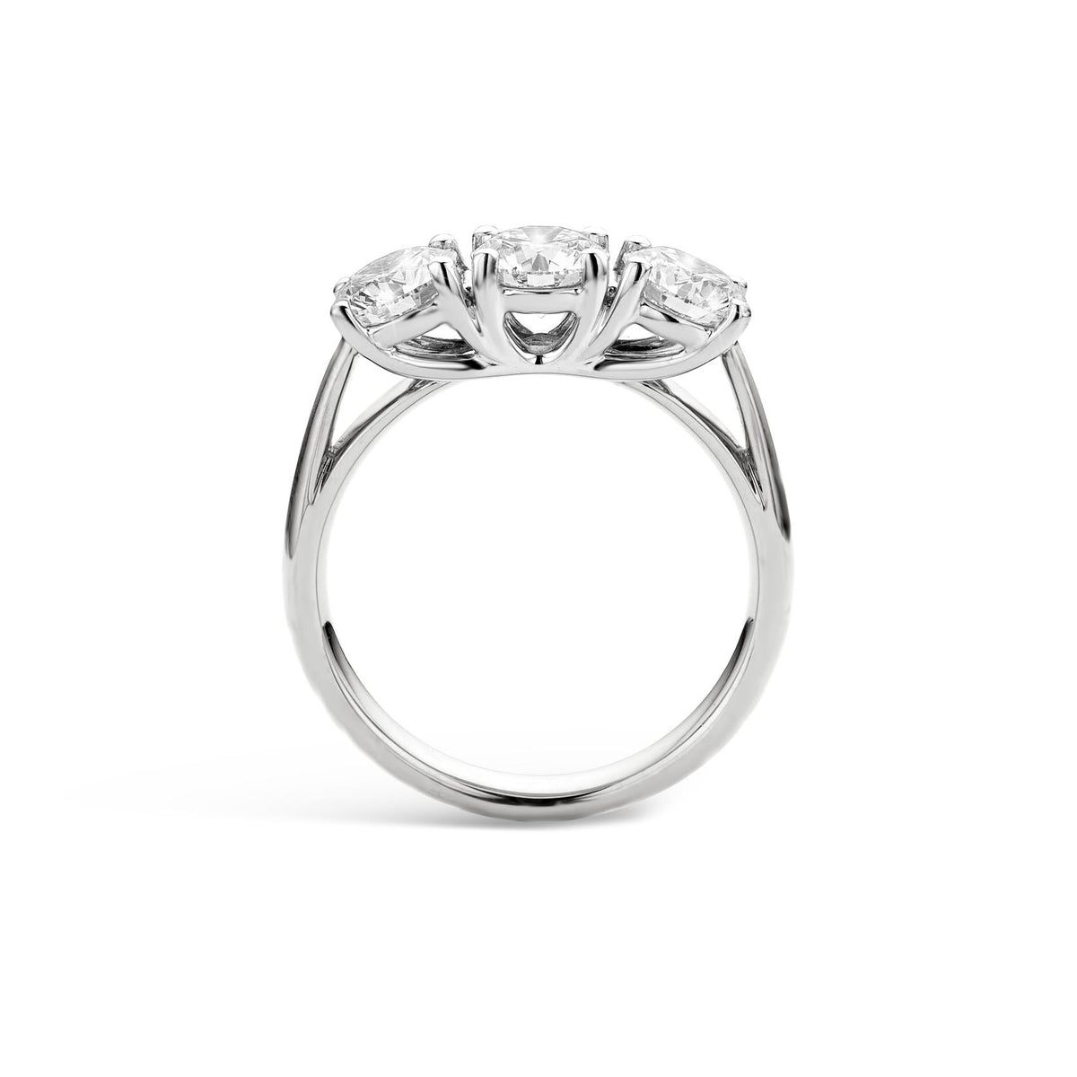 Platinum 3 Stone Lab Diamond Ring 2.25ct
