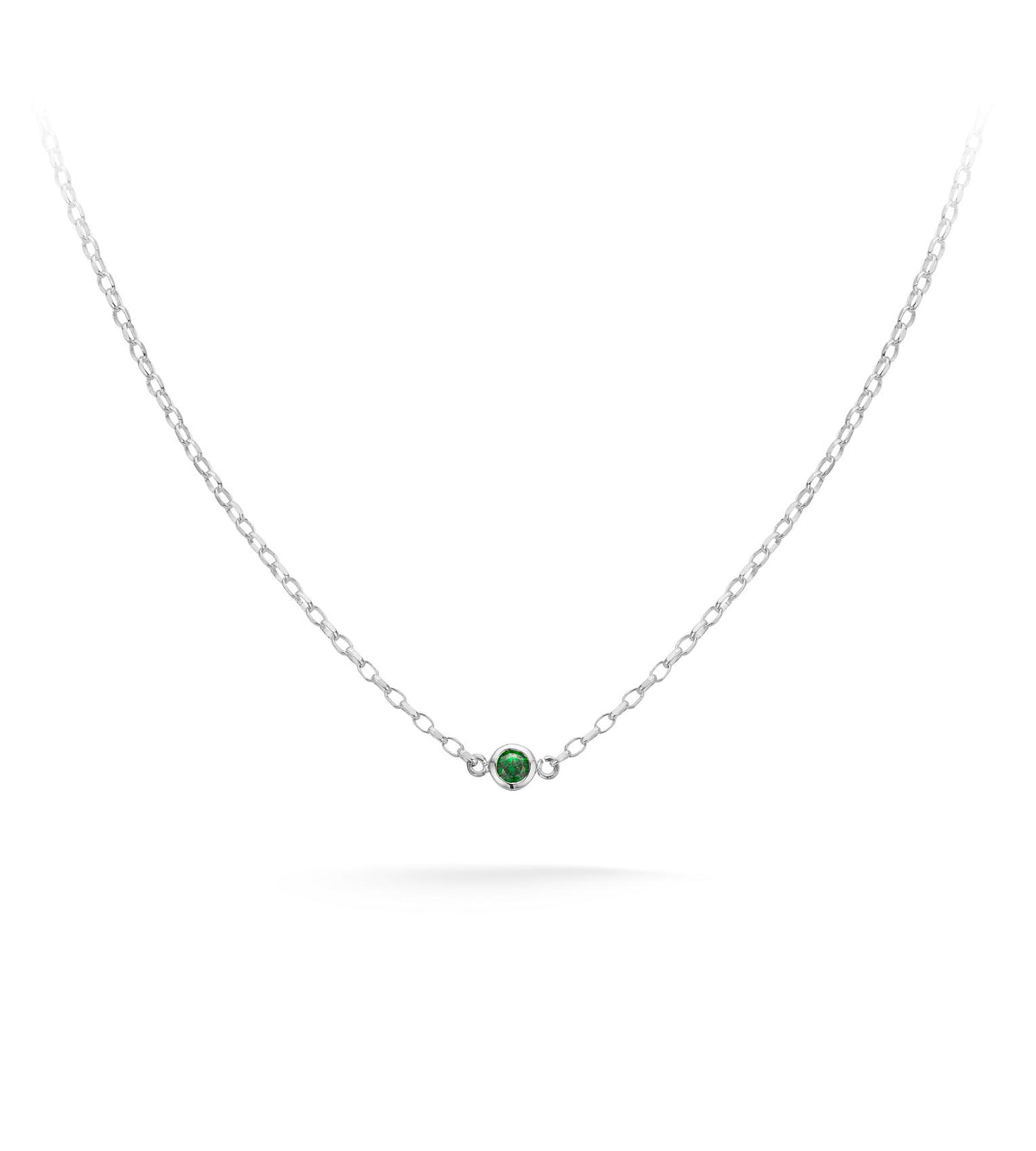 Silver Birthstone Necklace