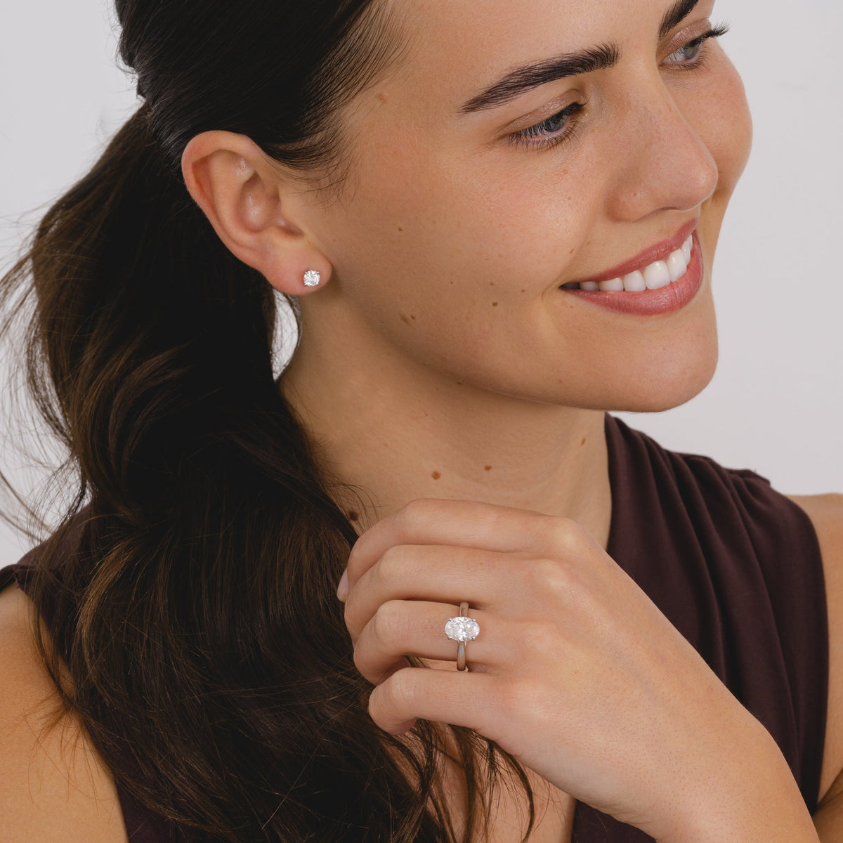 2ct Oval Lab Diamond Ring Solitaire