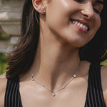Silver CZ Star Ear Climber Earrings