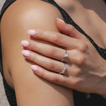 3 stones .65ct Natural Diamond Ring in Platinum