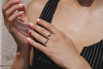 3 stones .65ct Natural Diamond Ring in Platinum