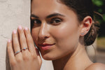 3 stones .65ct Natural Diamond Ring in Platinum