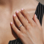 3 stones .65ct Natural Diamond Ring in Platinum
