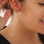 9ct Gold Small Twisted Huggie Earrings
