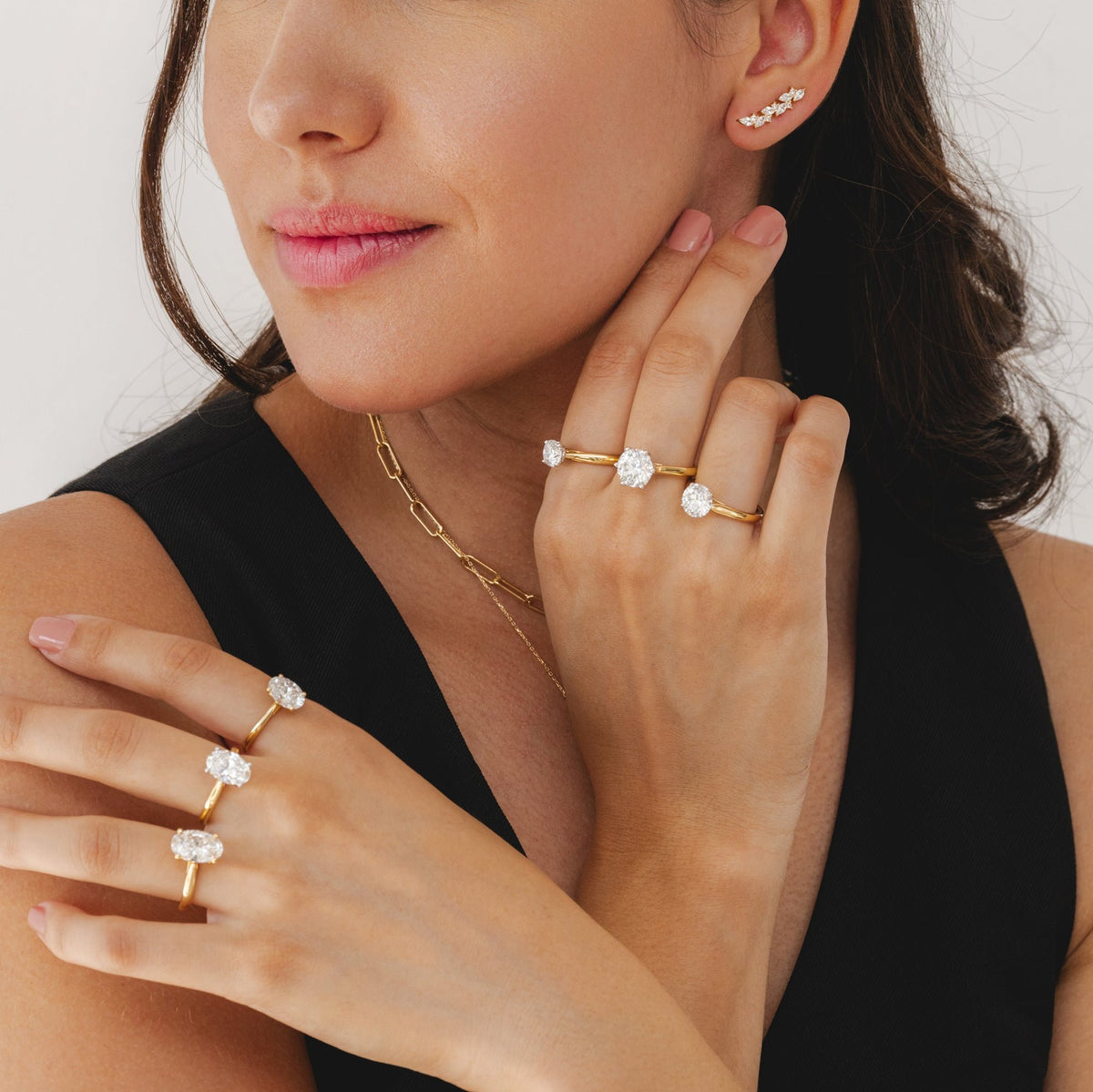 2ct Oval Lab Diamond Ring Solitaire