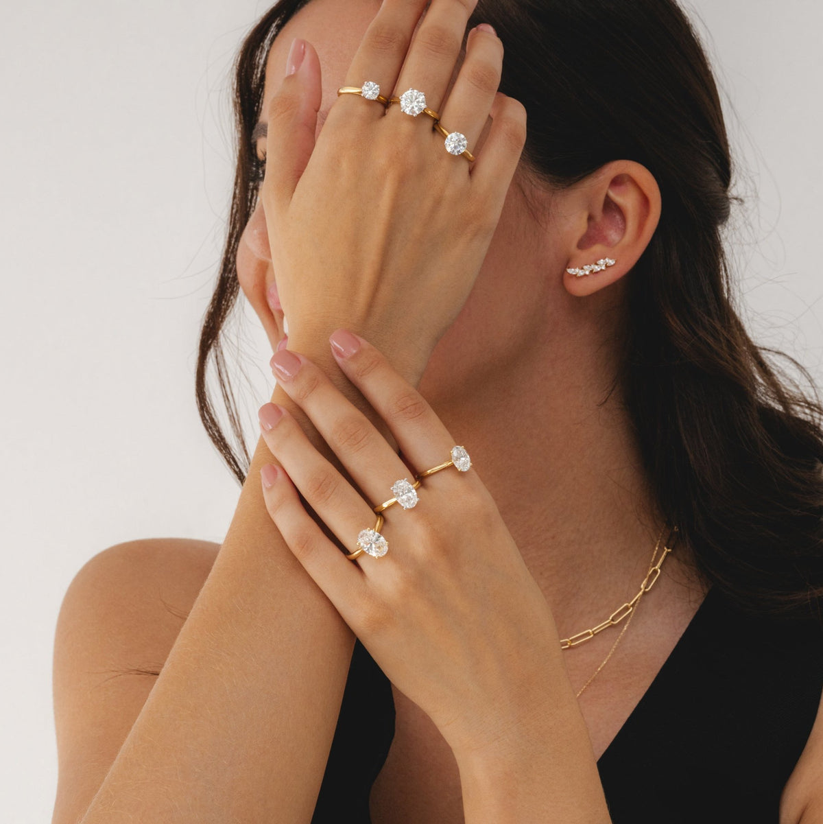 2ct Round 4 claw Lab Diamond Ring in 18ct Gold