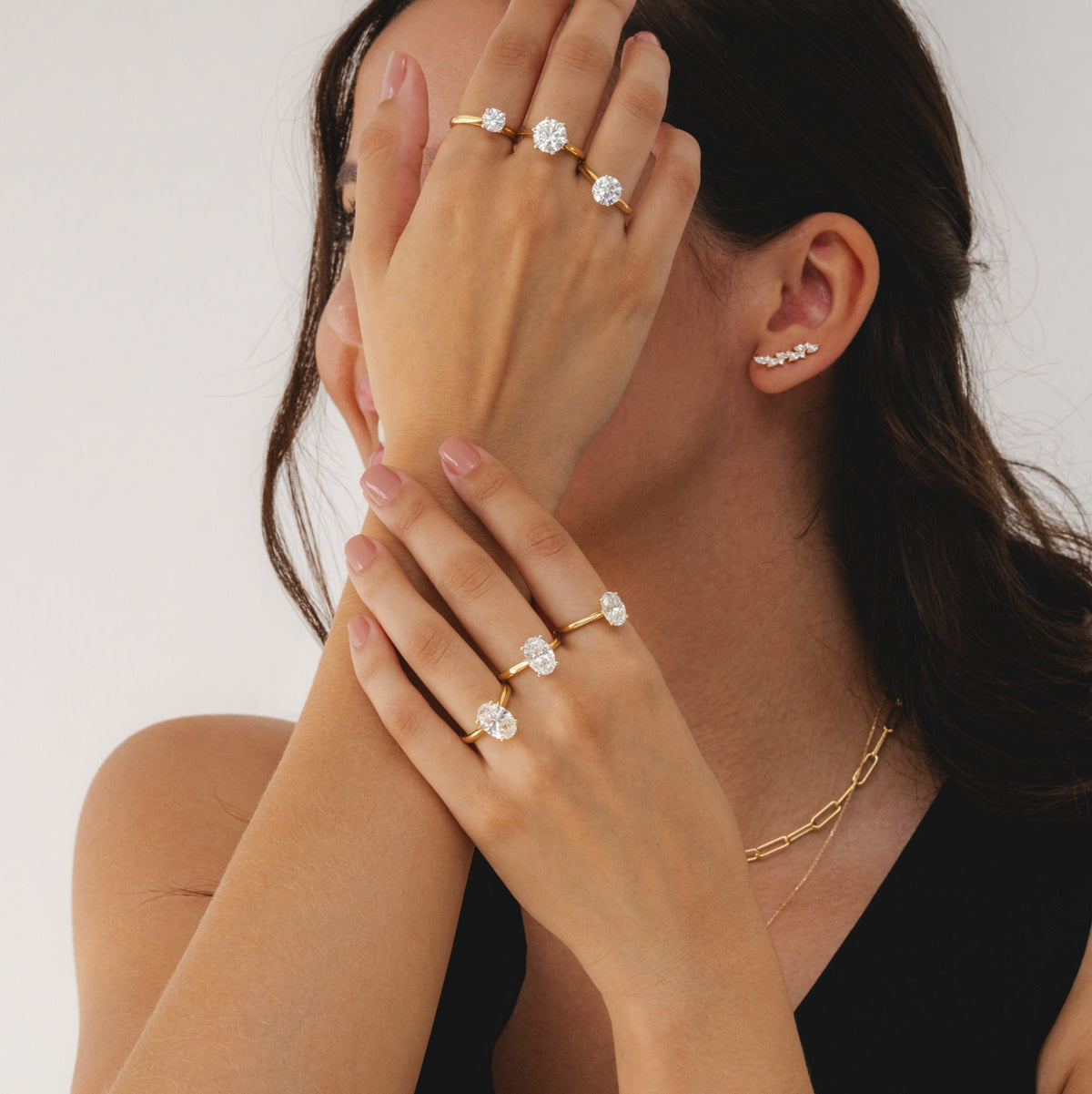 Oval Solitaire 2.5ct Natural Diamond Ring