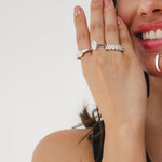 2.1ct oval eternity band 7 Lab Diamonds in Platinum