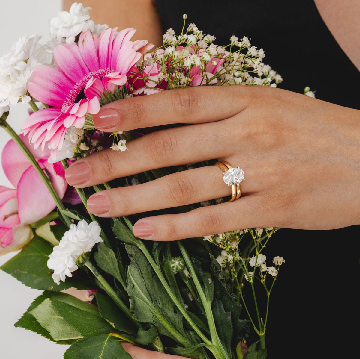 Oval Solitaire 2.5ct Natural Diamond Ring