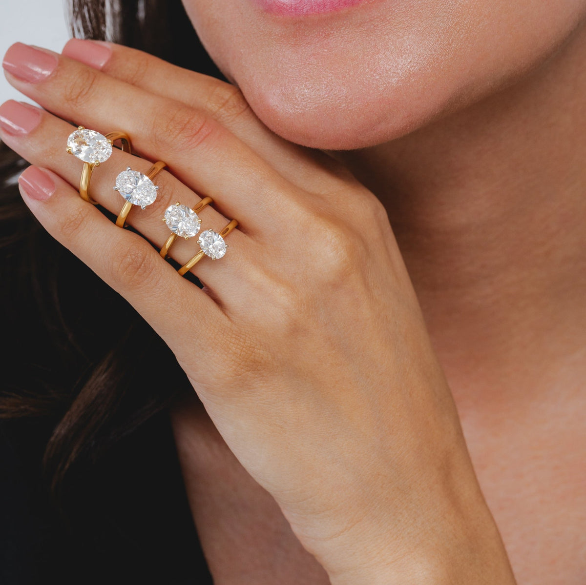 Oval Solitaire 2.5ct Natural Diamond Ring