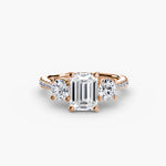 Three Stone with Pavé Band