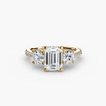 Three Stone with Pavé Band