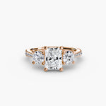 Three Stone with Pavé Band