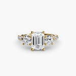 3 Stone with Pavé Band