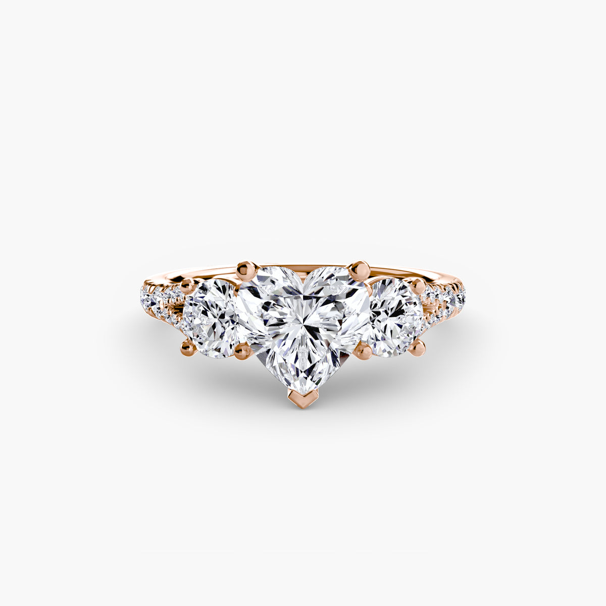 3 Stone with Pavé Band