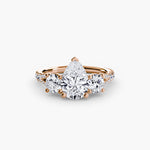 3 Stone with Pavé Band