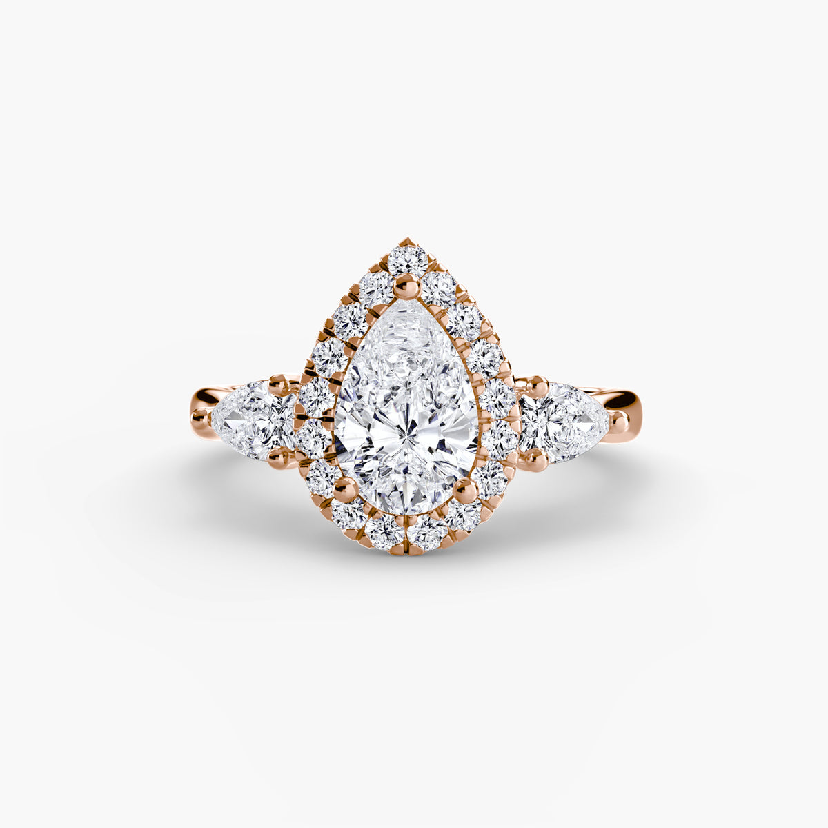 Pear shape Diamond Ring with Halo