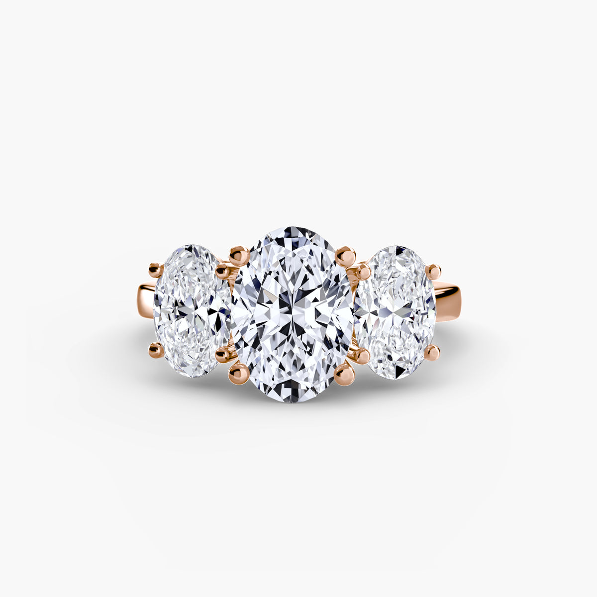 3 stone Oval Diamond Ring