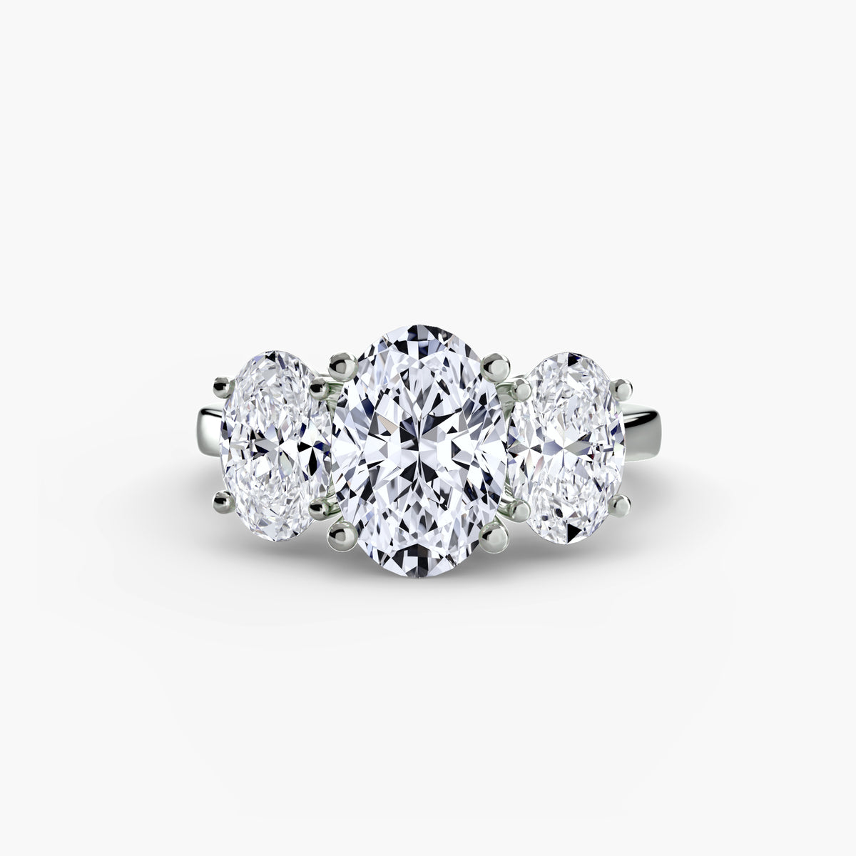 3 stone Oval Diamond Ring