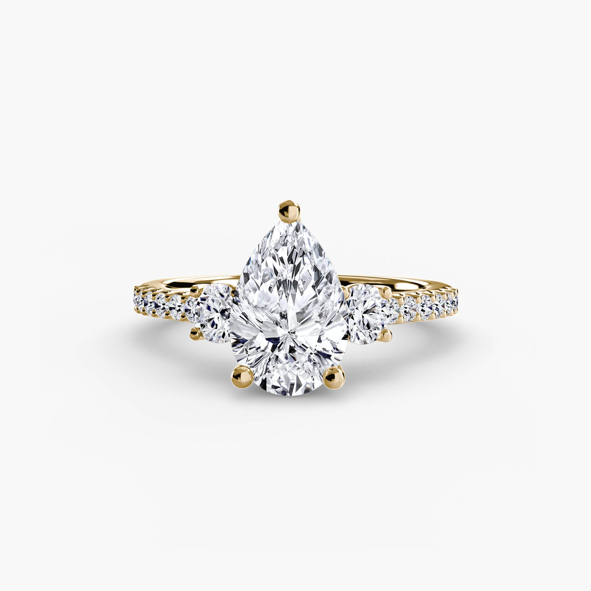 Diamond Pear Ring with fancy sides