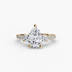 Diamond Pear Ring with fancy sides
