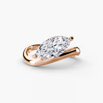 Natural Wave Marquise Diamond Ring