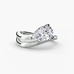 Pear Shape Diamond Wave Ring