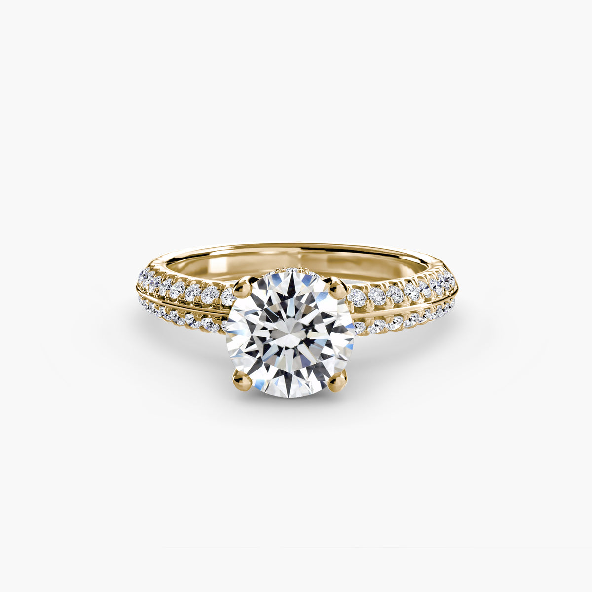 Hidden Halo Solitaire with Split Band