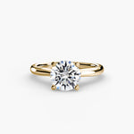 Four Claw Diamond Solitaire Ring