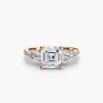 Solitaire Ring with Side Accent Stones