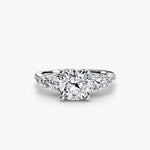Solitaire Ring with Side Accent Stones
