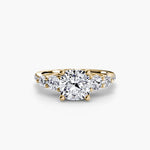 Solitaire Ring with Side Accent Stones