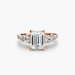 Solitaire Ring with Side Accent Stones