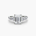Solitaire Ring with Side Accent Stones