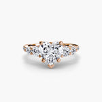 Solitaire Ring with Side Accent Stones