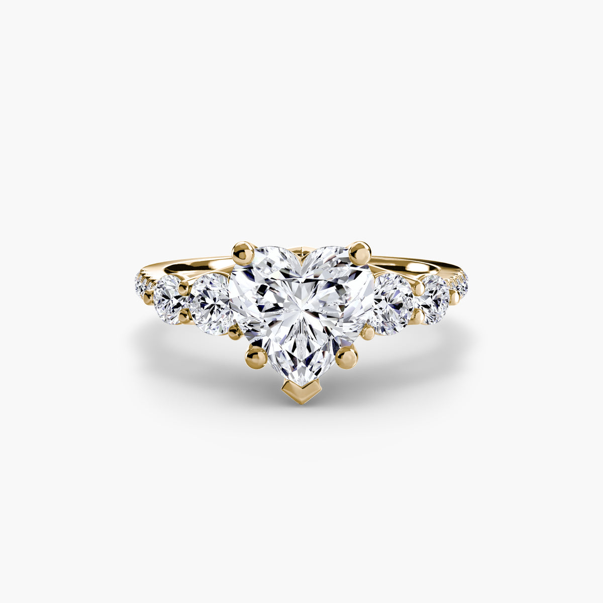 Solitaire Ring with Side Accent Stones
