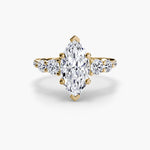 Solitaire Ring with Side Accent Stones