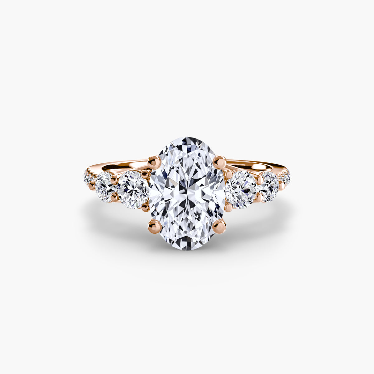 Solitaire Ring with Side Accent Stones