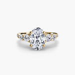 Solitaire Ring with Side Accent Stones