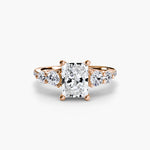 Solitaire Ring with Side Accent Stones