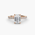 Hidden Halo Ring with Pavé sides