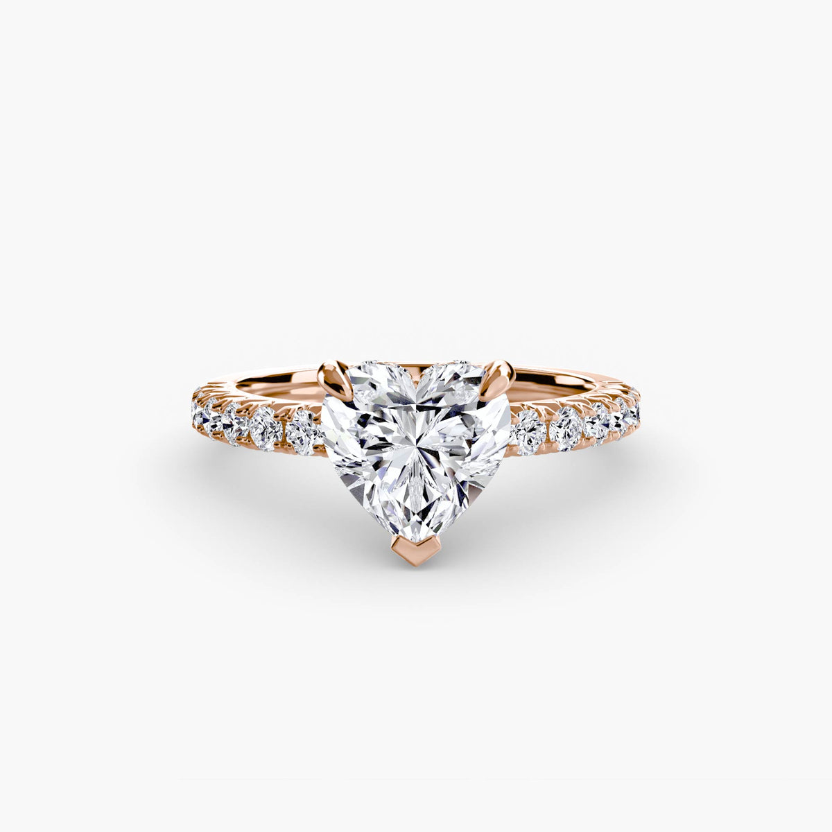 Hidden Halo Ring with Pavé sides