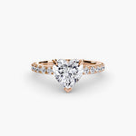 Hidden Halo Ring with Pavé sides