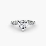 Hidden Halo Ring with Pavé sides