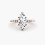 Hidden Halo Ring with Pavé sides