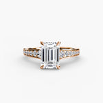 Solitaire with channel set side stones